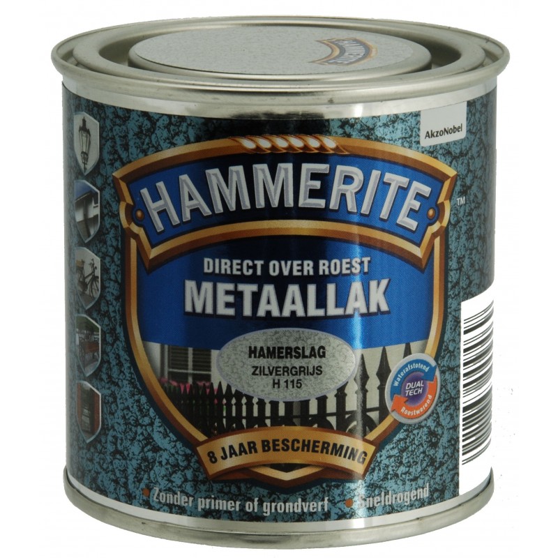 Hammerite zilvergrijs hamerslag (250ml)