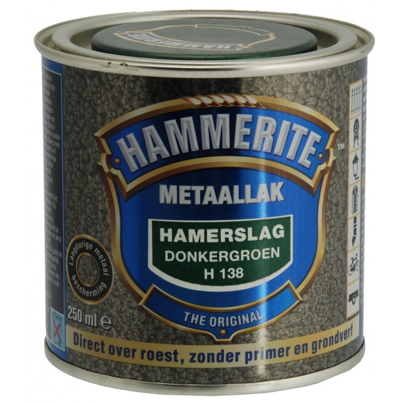 Hammerite donkergroen hamerslag (250ml)