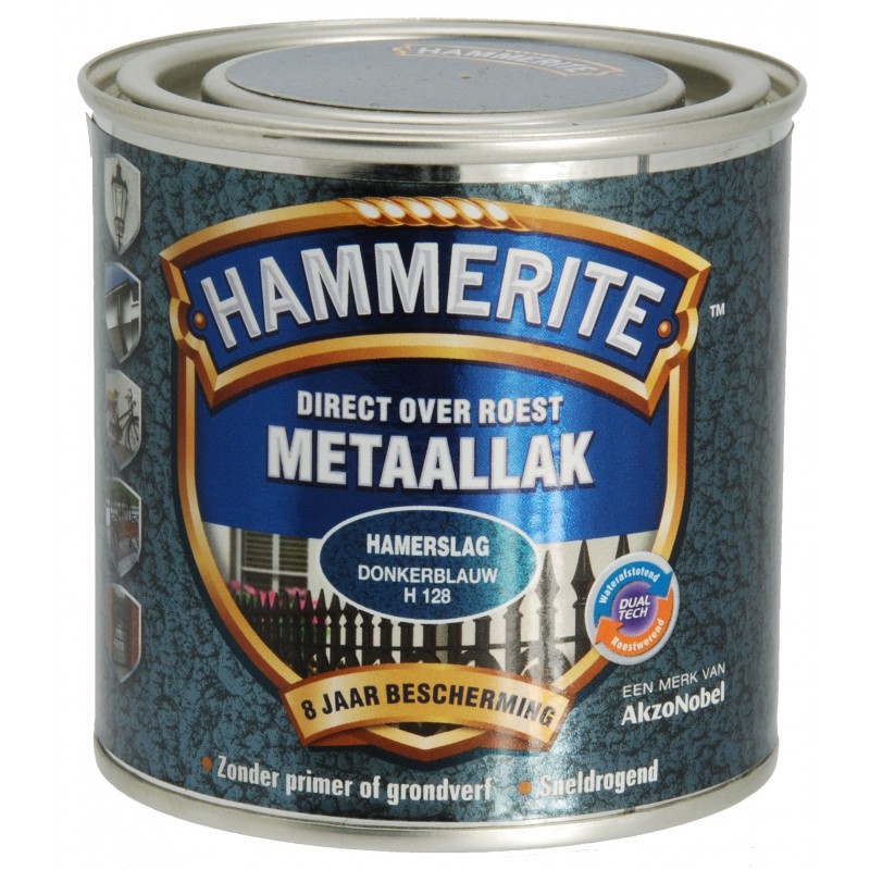 Hammerite donkerblauw hamerslag (250ml)